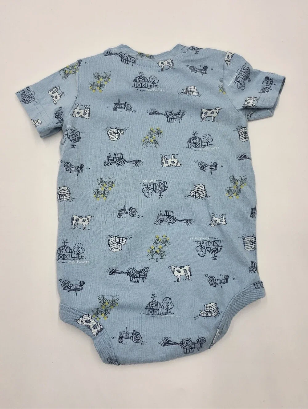 Carhartt baby boy farm print bodysuit size 9 months